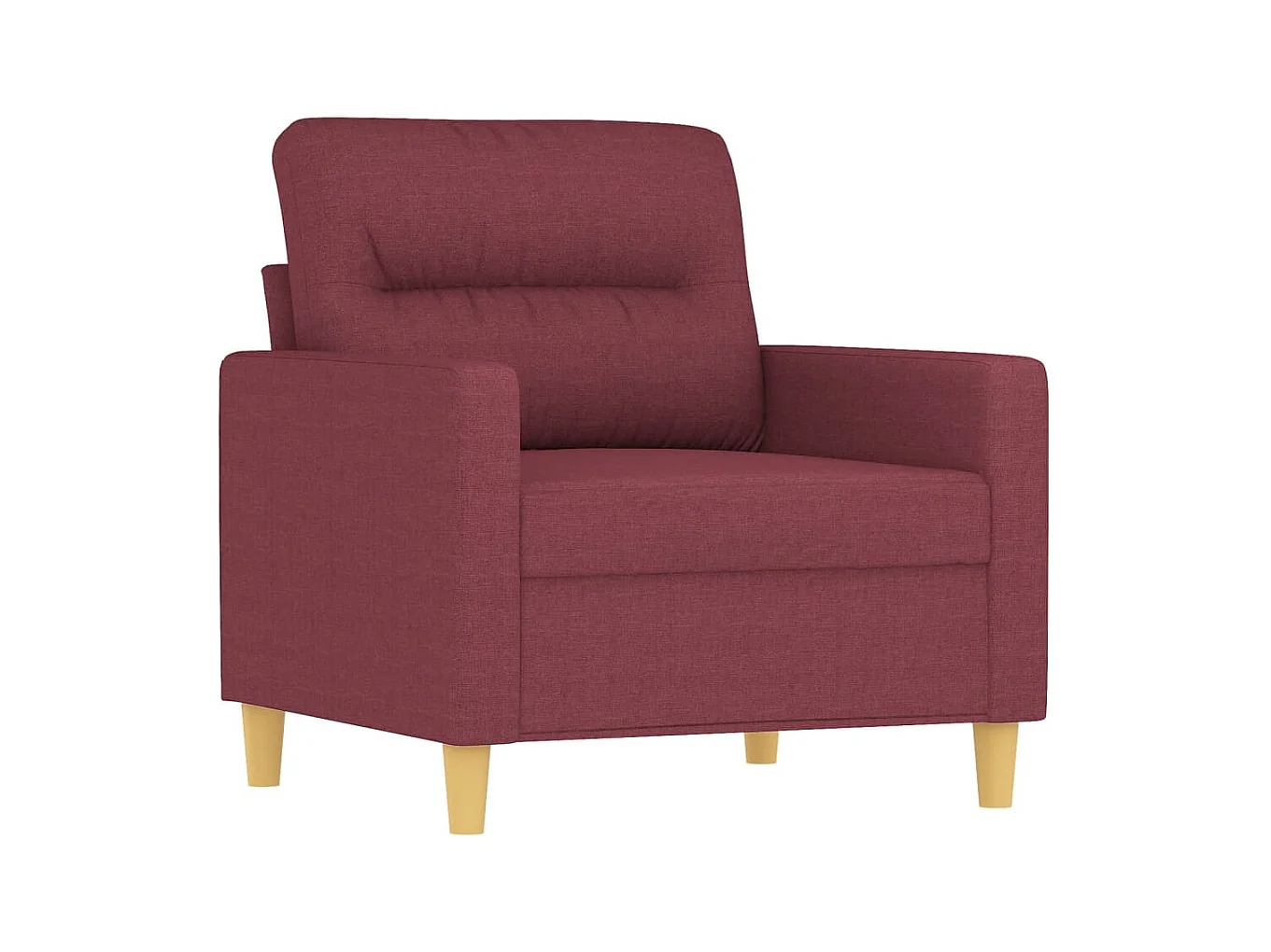 Fauteuil avec repose-pieds Rouge bordeaux 60 cm Tissu OLA2405