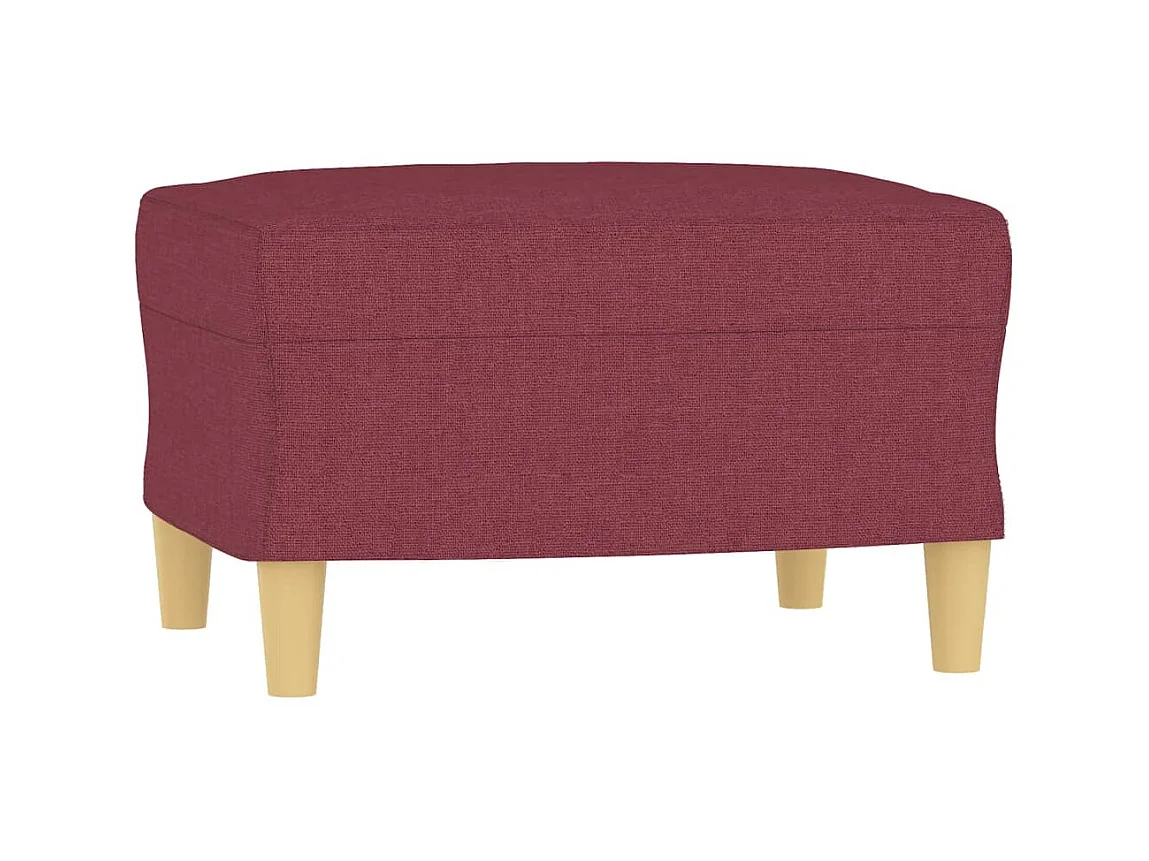 Fauteuil avec repose-pieds Rouge bordeaux 60 cm Tissu OLA2405