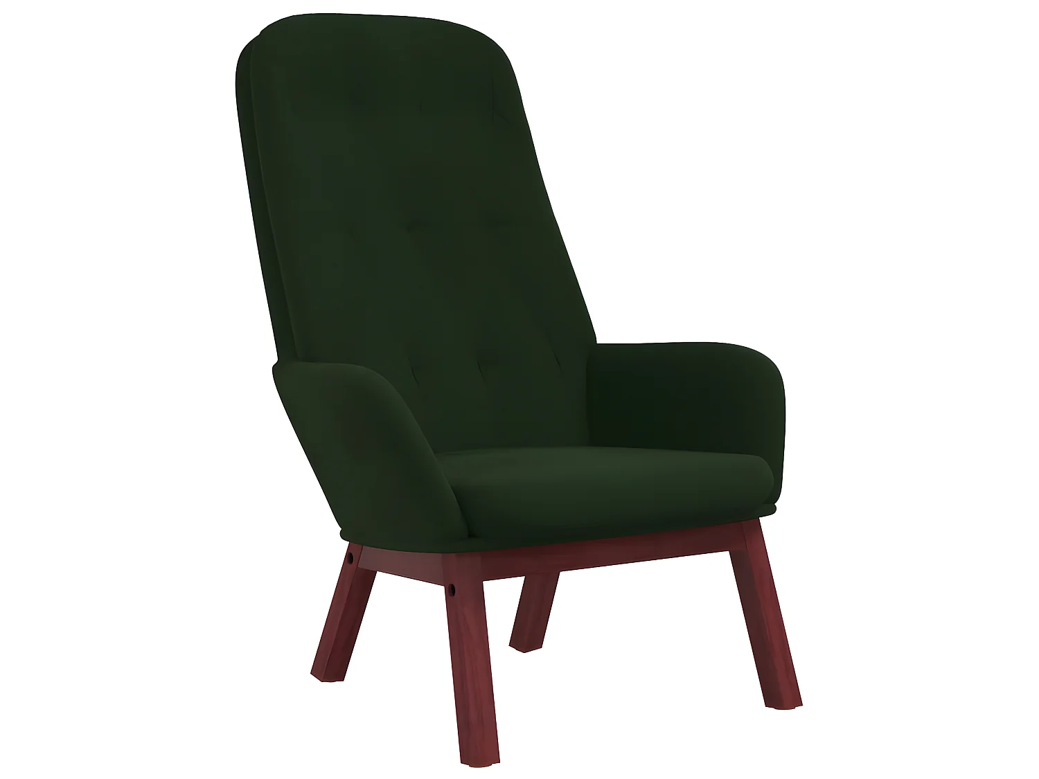 Fauteuil droit Vert foncé Velours OIU8355