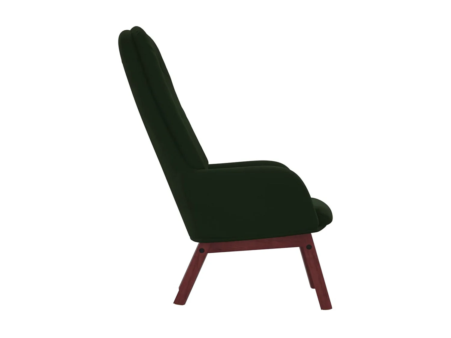Fauteuil droit Vert foncé Velours OIU8355
