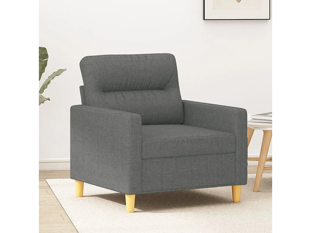 Fauteuil de salon Gris foncé 60 cm Tissu OLA8423