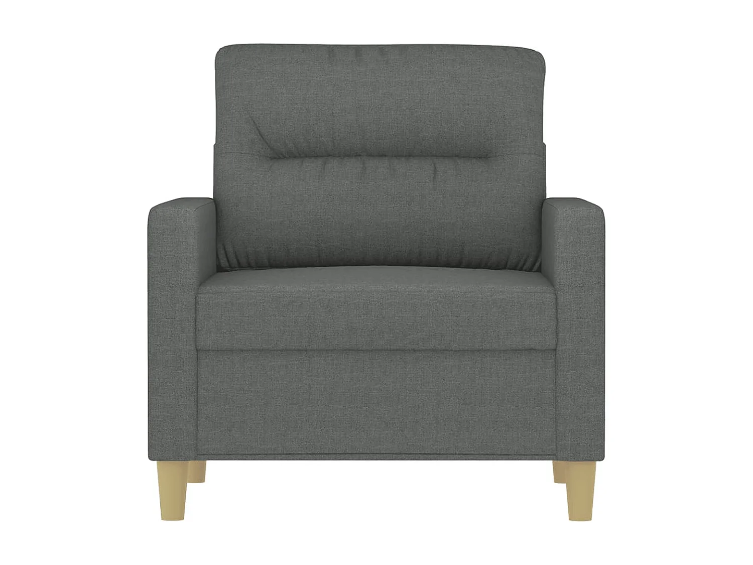 Fauteuil de salon Gris foncé 60 cm Tissu OLA8423