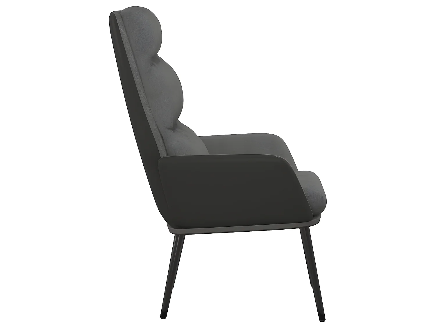 Fauteuil droit Gris clair Tissu OIU8475