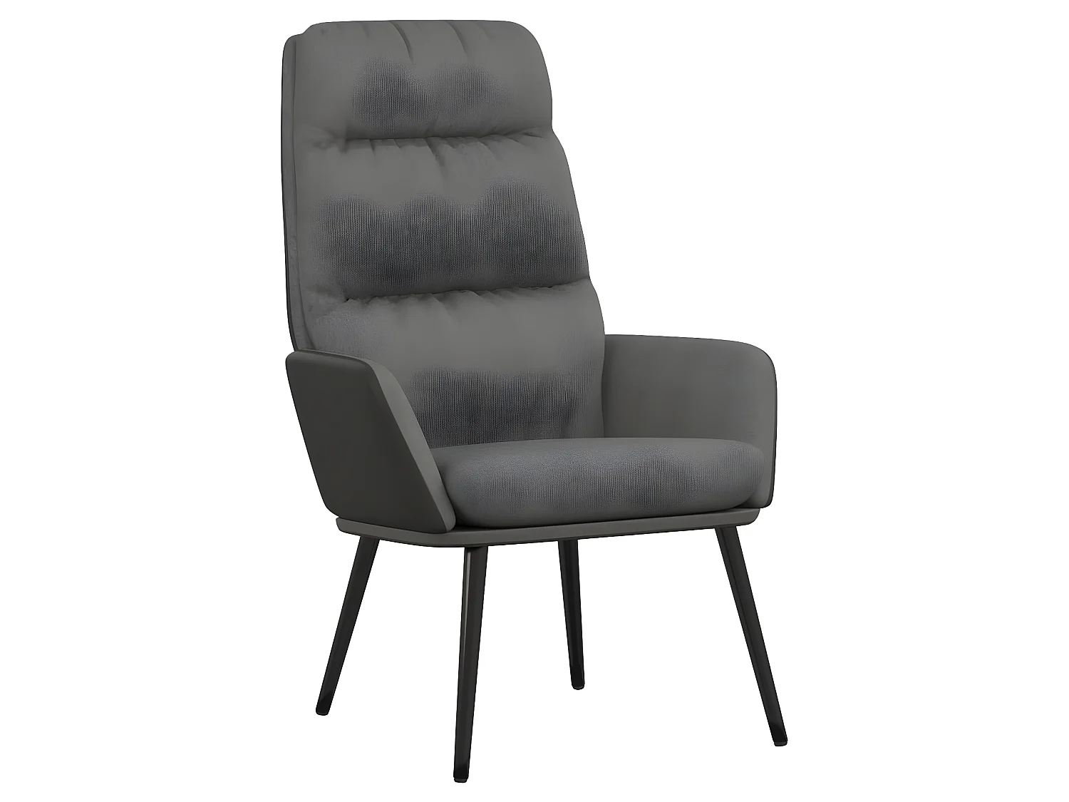 Sillón de relax de tela gris claro ES23732