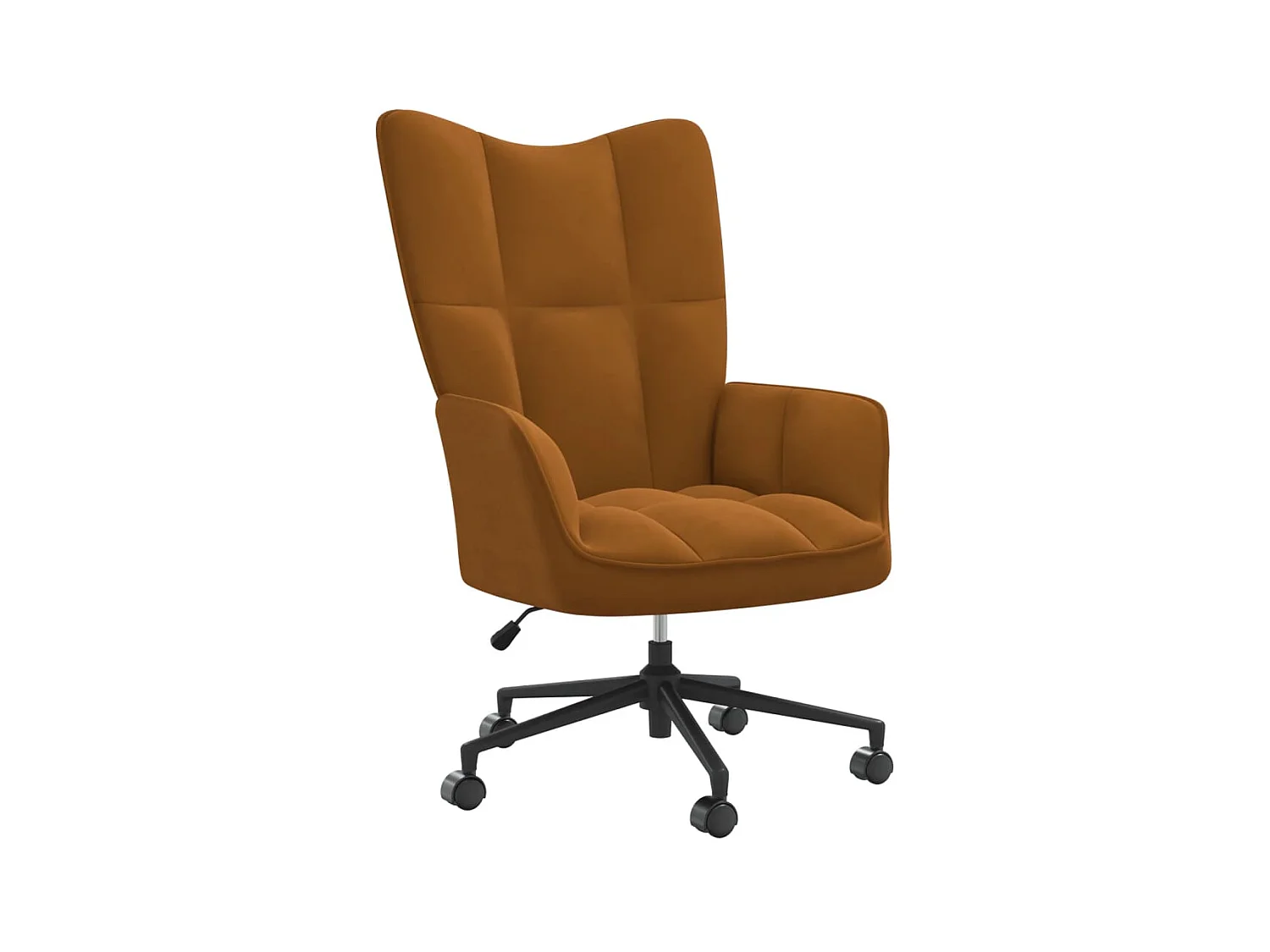 Fauteuil droit Marron Velours BE7528