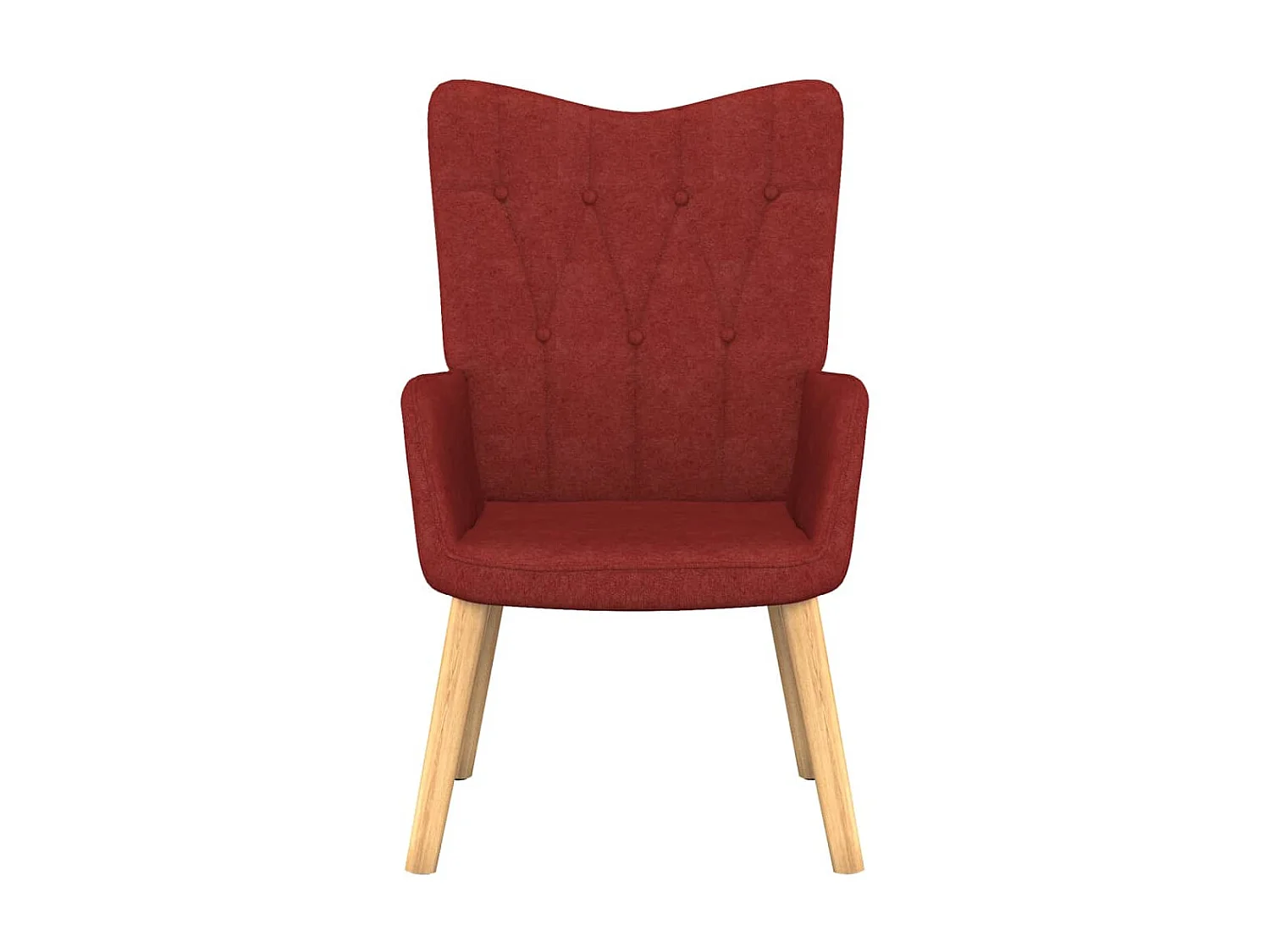 Sillón de relax con reposapiés tela rojo tinto ES56182