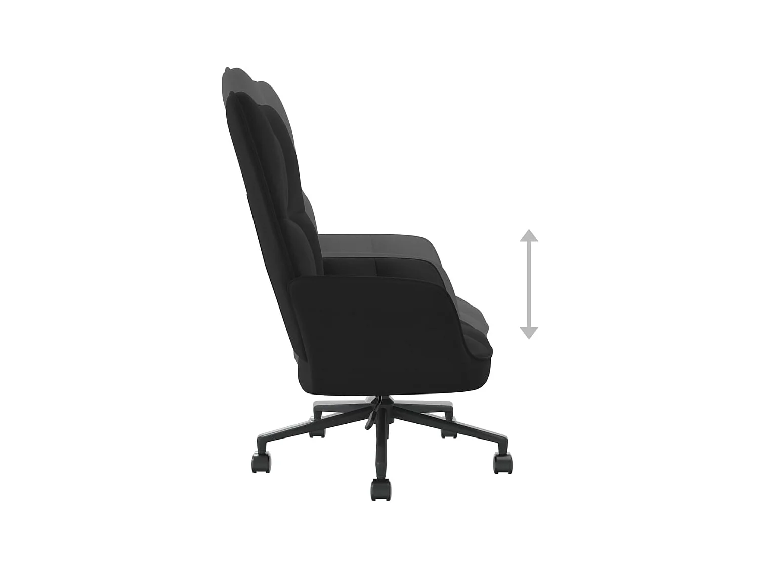 Fauteuil droit Noir Velours LSJ8576