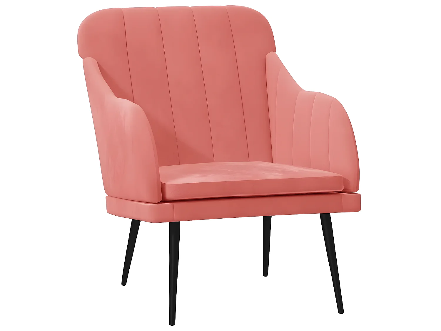 Fauteuil de salon Rose 63x76x80 cm Velours SEF97966