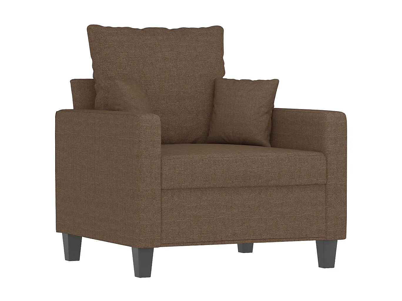 Fauteuil droit Marron 60 cm Tissu FVBB75410