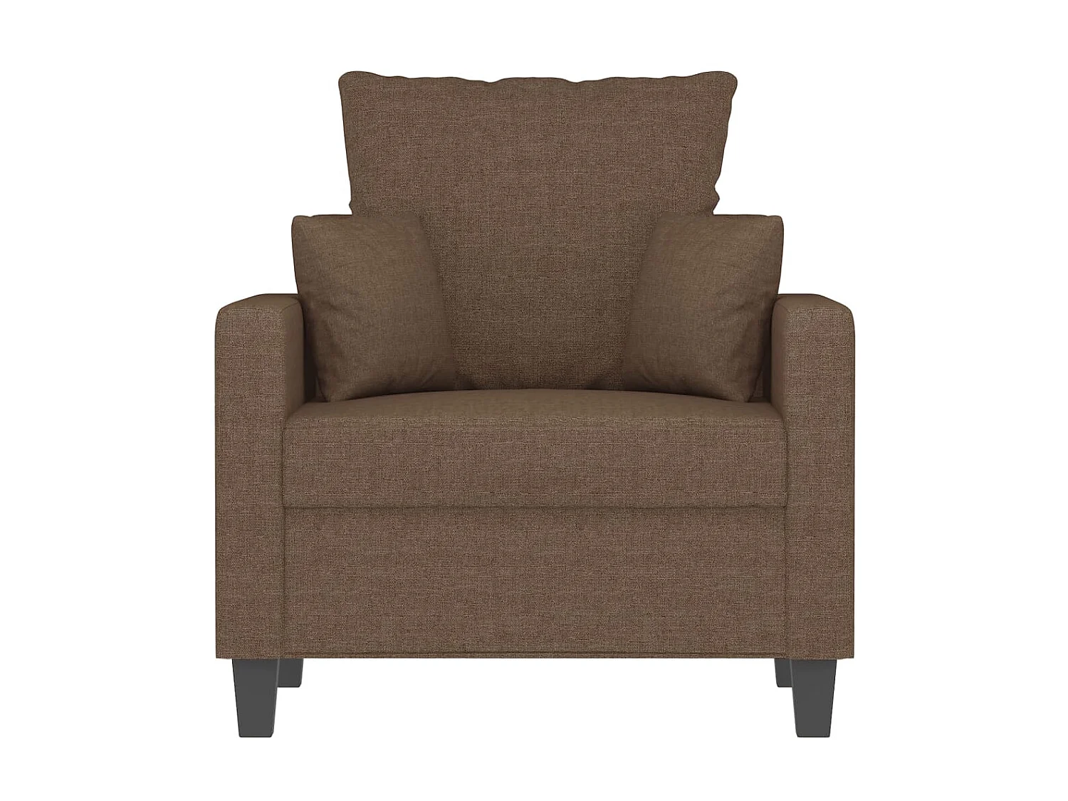 Fauteuil droit Marron 60 cm Tissu FVBB75410