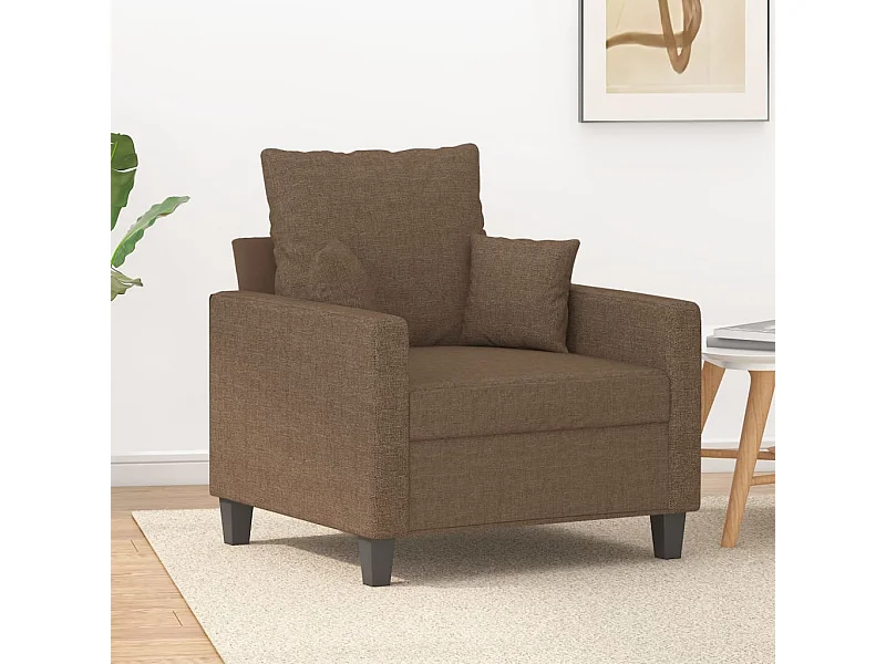 Fauteuil 60 cm stof bruin BE449289