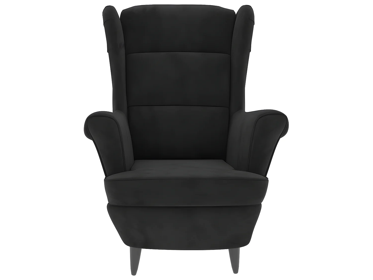 Fauteuil droit noir velours SEF75458