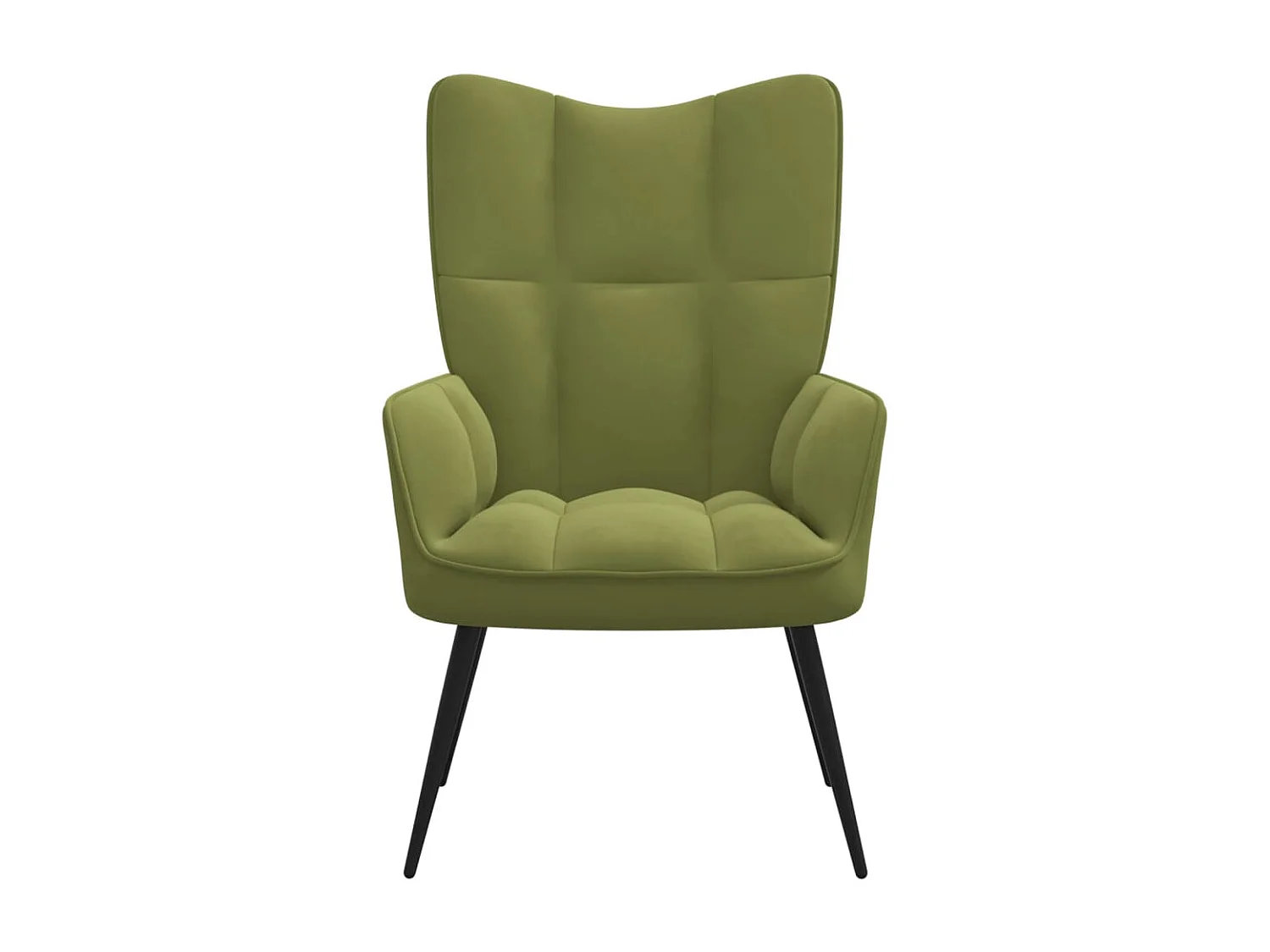 Fauteuil droit Vert clair Velours LSJ4402