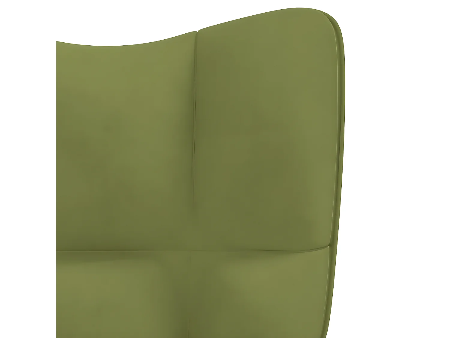 Fauteuil droit Vert clair Velours LSJ4402