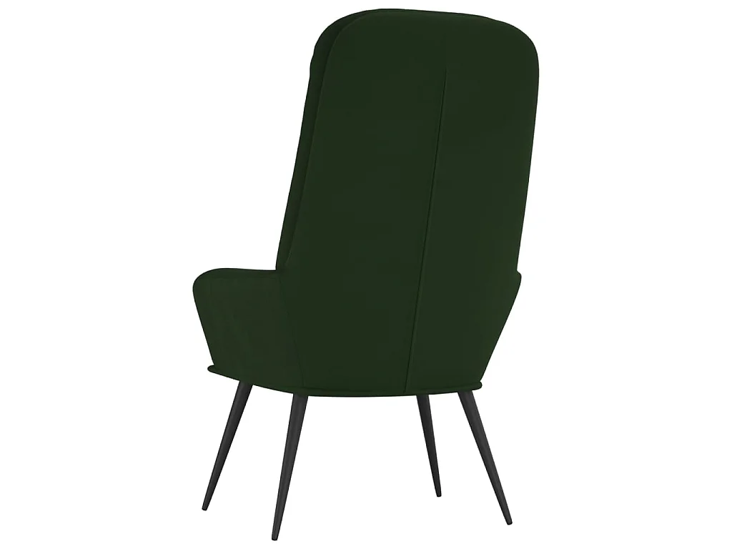Fauteuil droit Vert foncé Velours OIU6860