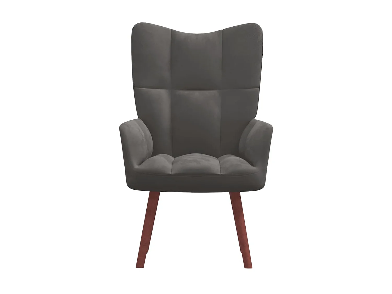 Fauteuil droit Gris foncé Velours OIU7293