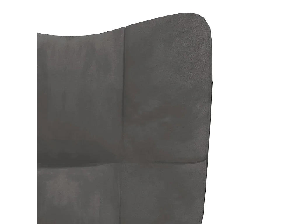 Fauteuil droit Gris foncé Velours OIU7293