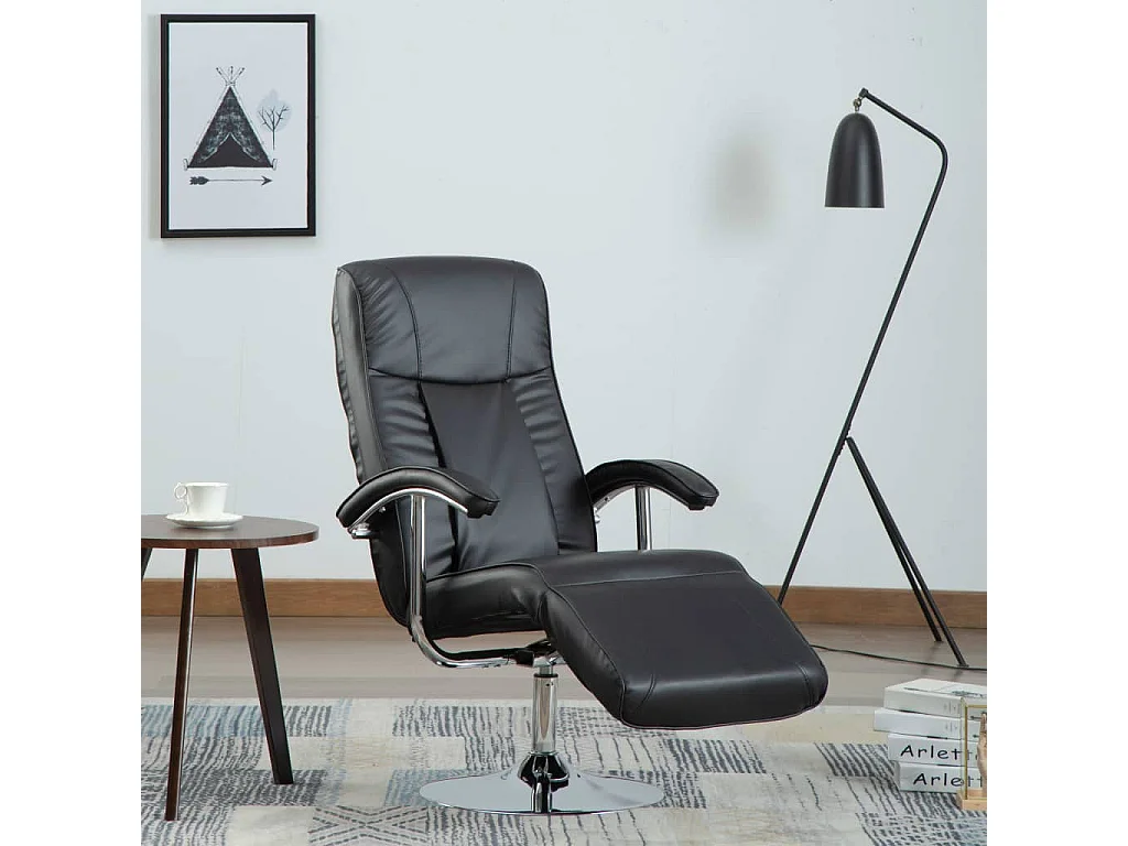 Fauteuil TV Noir Similicuir SEF50528