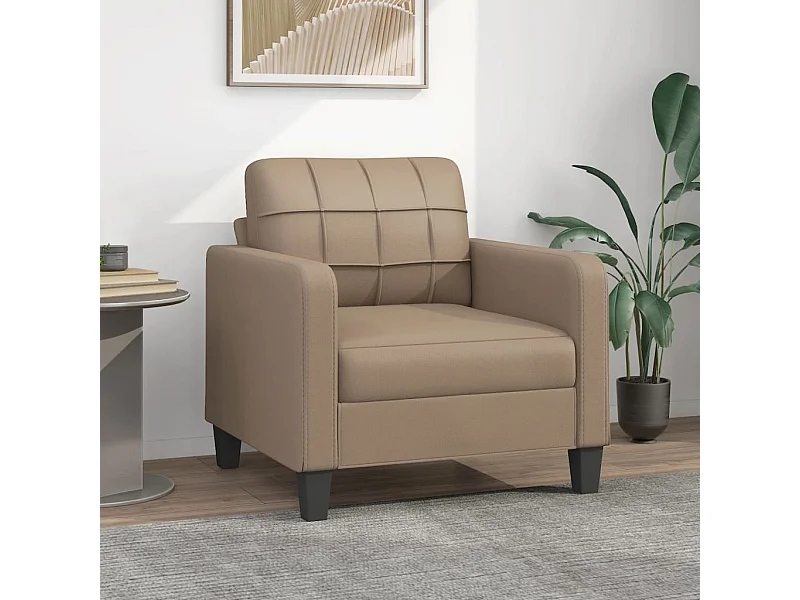 Poltrona 60 cm couro artificial cappuccino PT678895