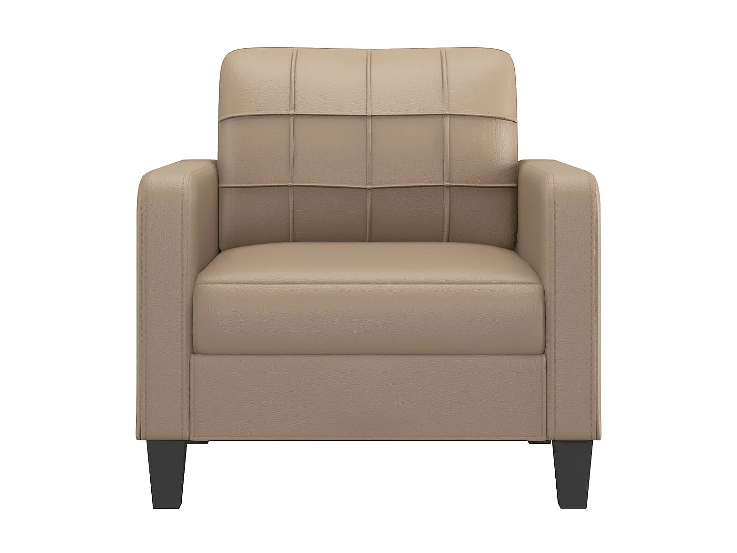Fauteuil Salon Cappuccino 60 cm Similicuir LQD1599