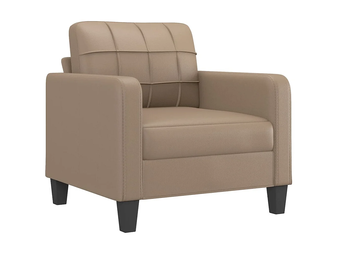 Fauteuil Salon Cappuccino 60 cm Similicuir LQD1599