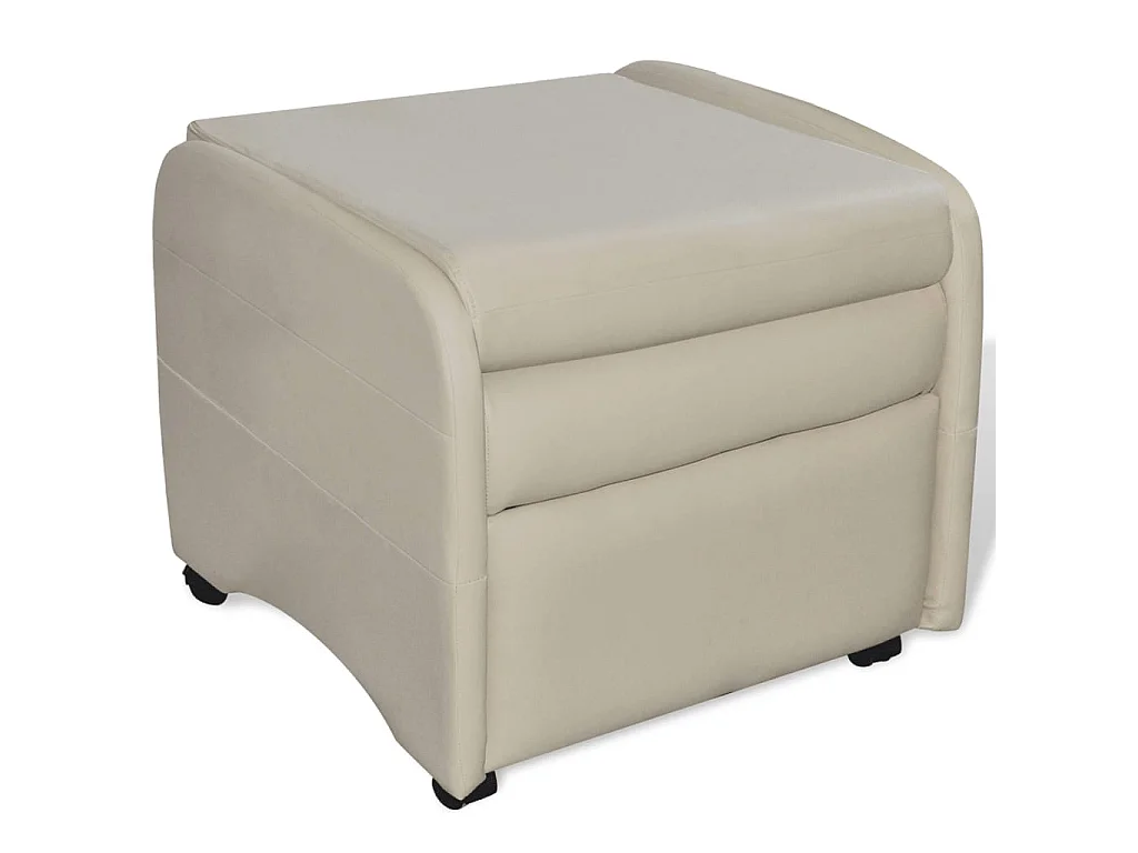 Fauteuil pliable Crème Similicuir SEF50850