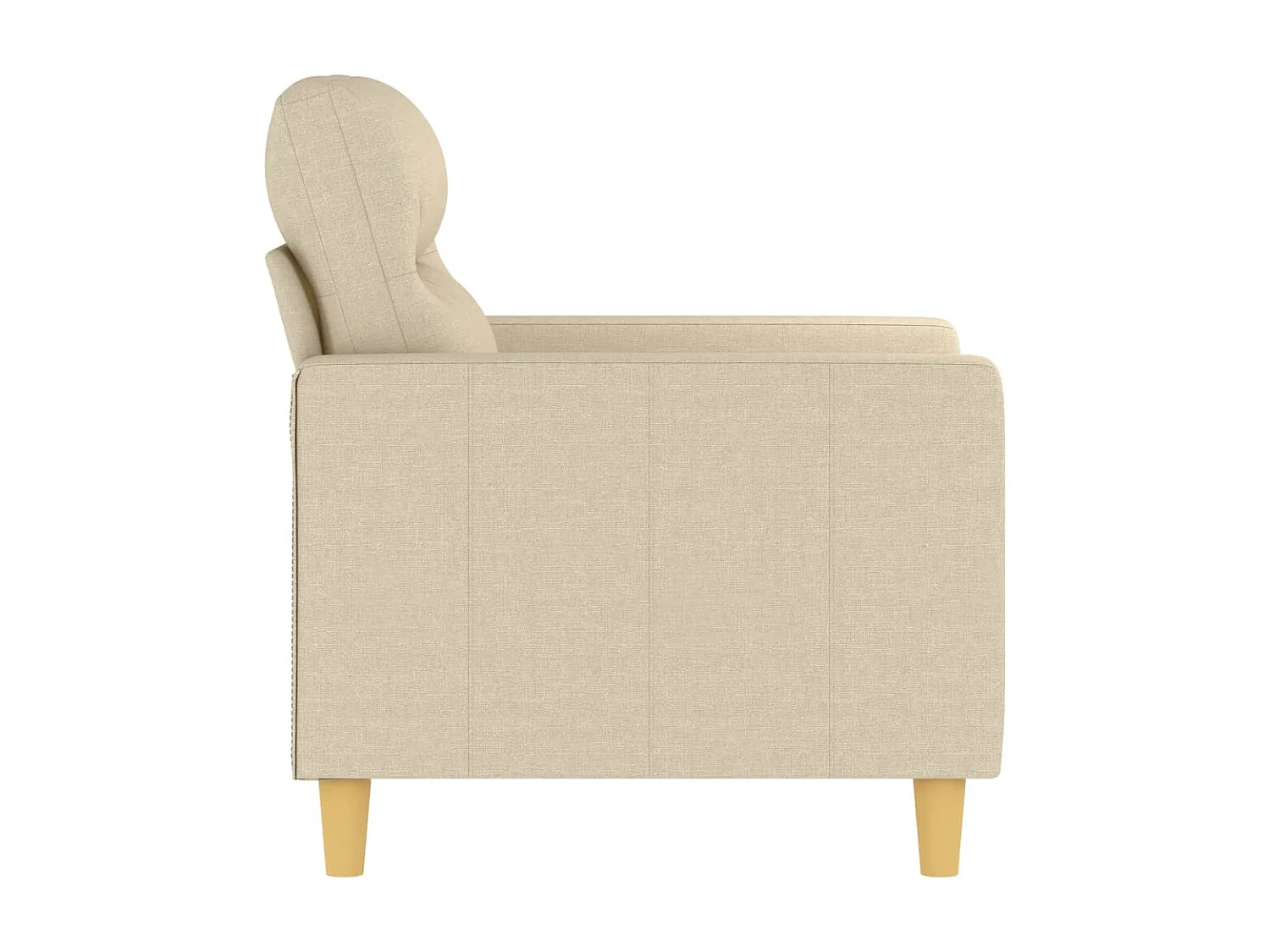 Fauteuil de salon Crème 60 cm Tissu OLA5491