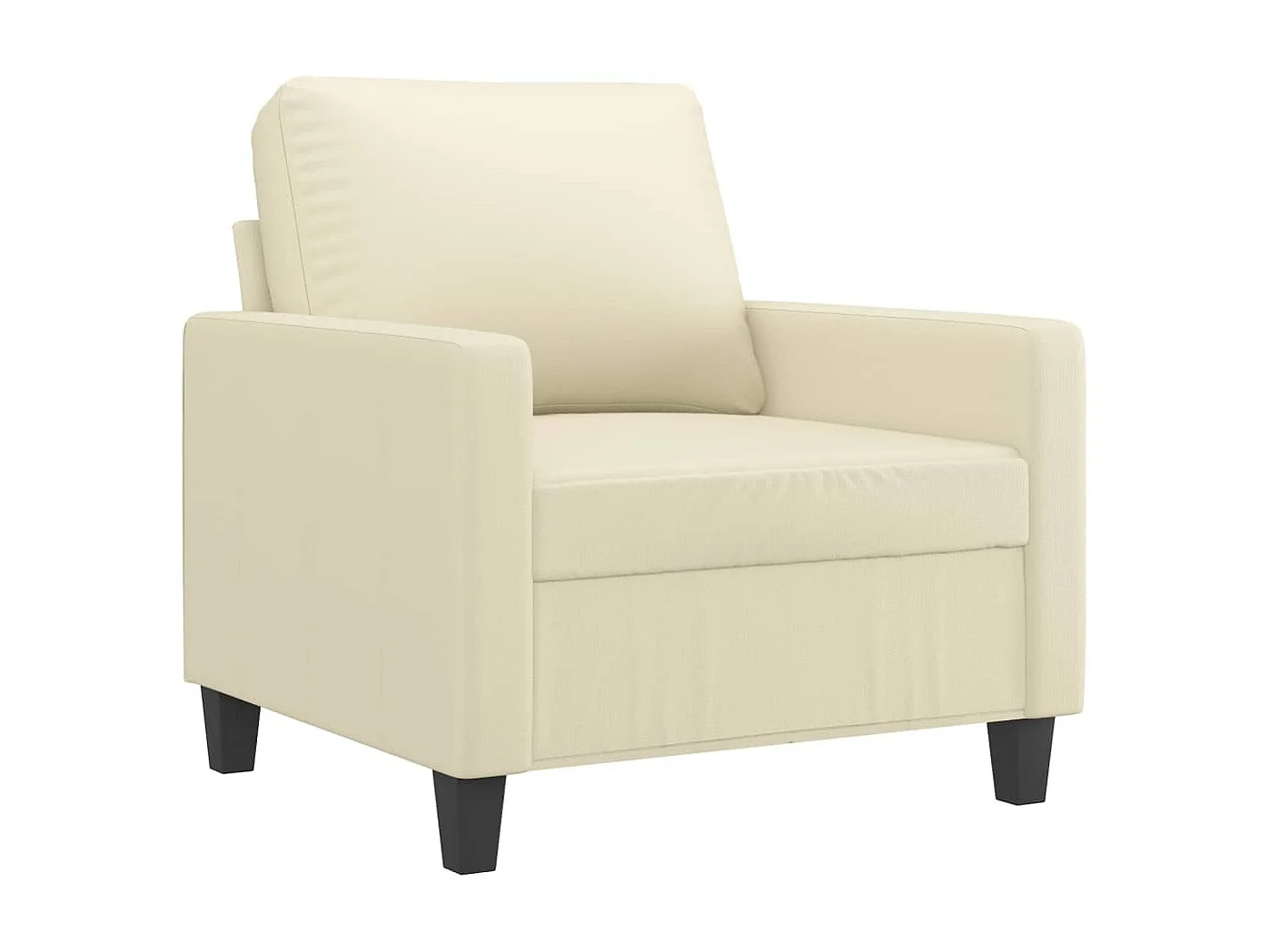 Fauteuil de salon Crème 60 cm Similicuir OLA5283