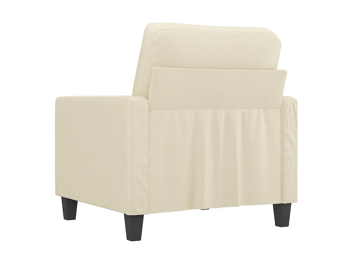 Fauteuil de salon Crème 60 cm Similicuir OLA5283