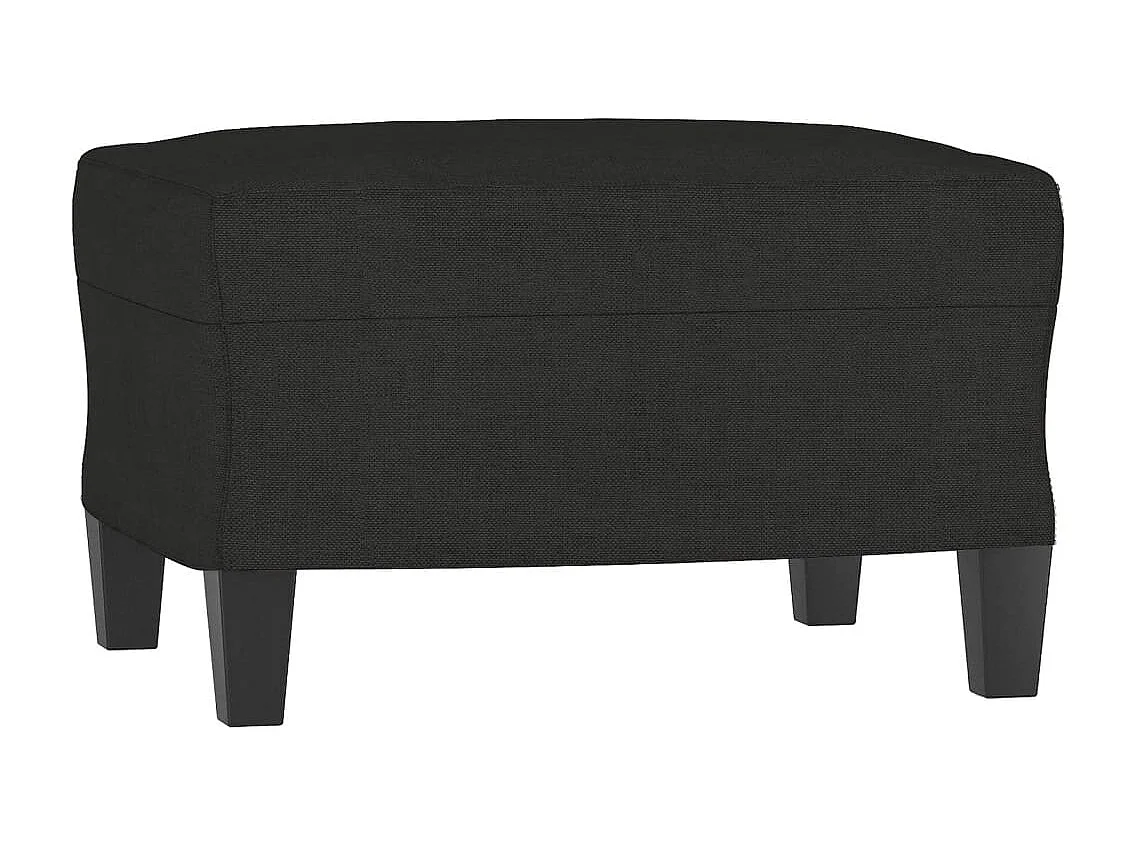 Fauteuil avec repose-pied Noir 60 cm Tissu FVBB24086