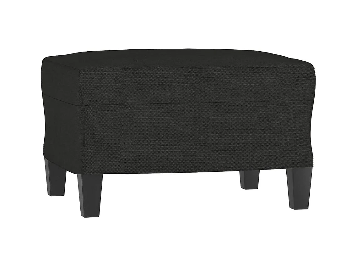 Sillón con taburete tela negro 60 cm ES55624