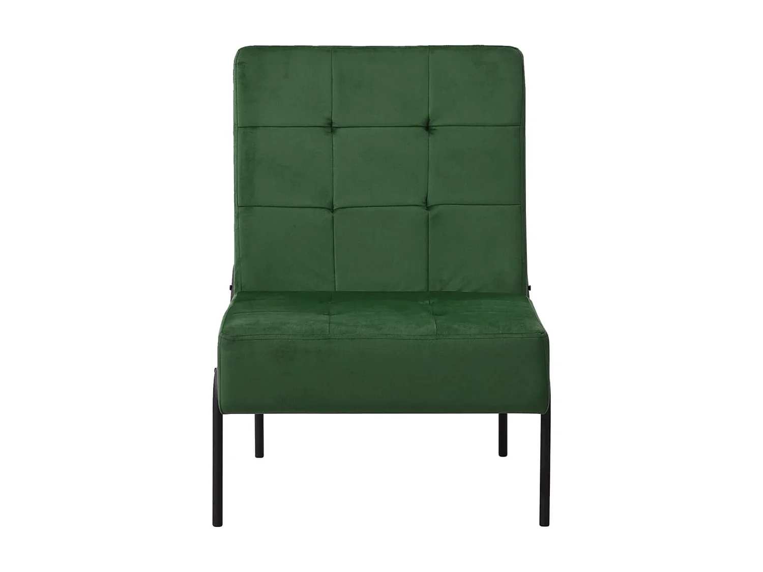 Fauteuil droit 65x79x87 cm Vert foncé Velours SEF98468
