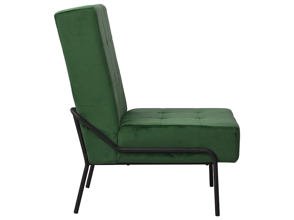 Fauteuil droit 65x79x87 cm Vert foncé Velours SEF98468