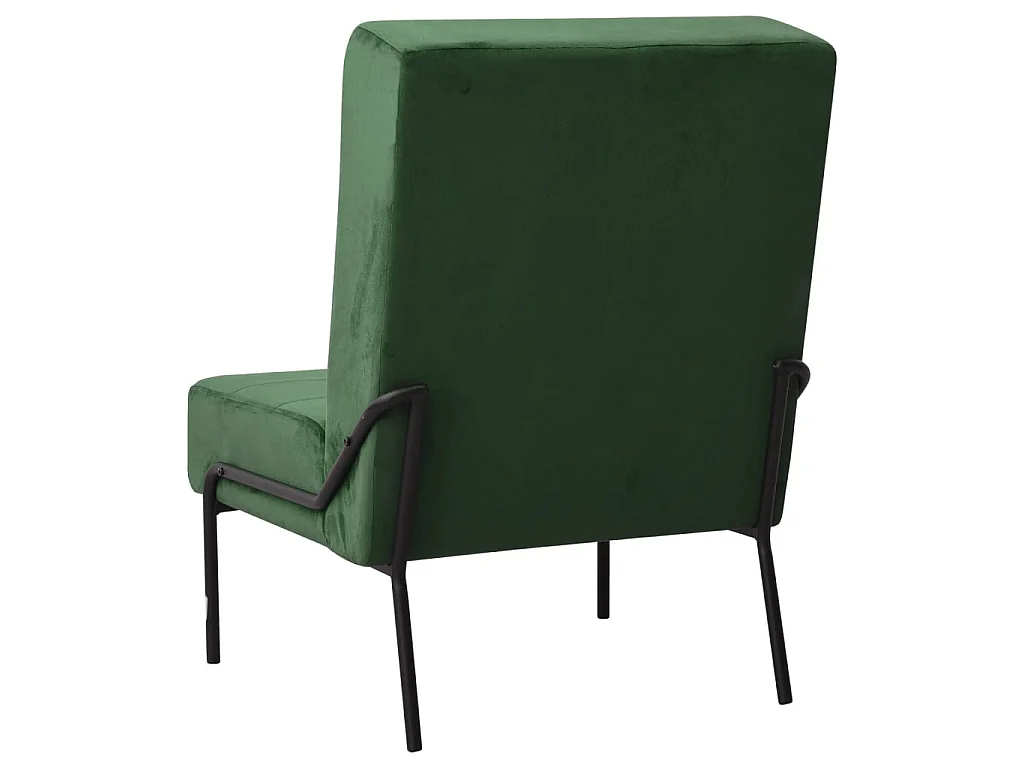 Fauteuil droit 65x79x87 cm Vert foncé Velours SEF98468