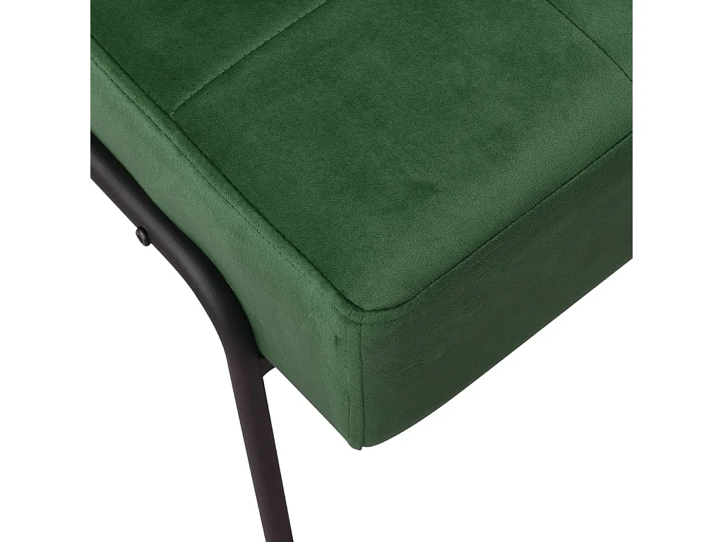 Fauteuil droit 65x79x87 cm Vert foncé Velours SEF98468