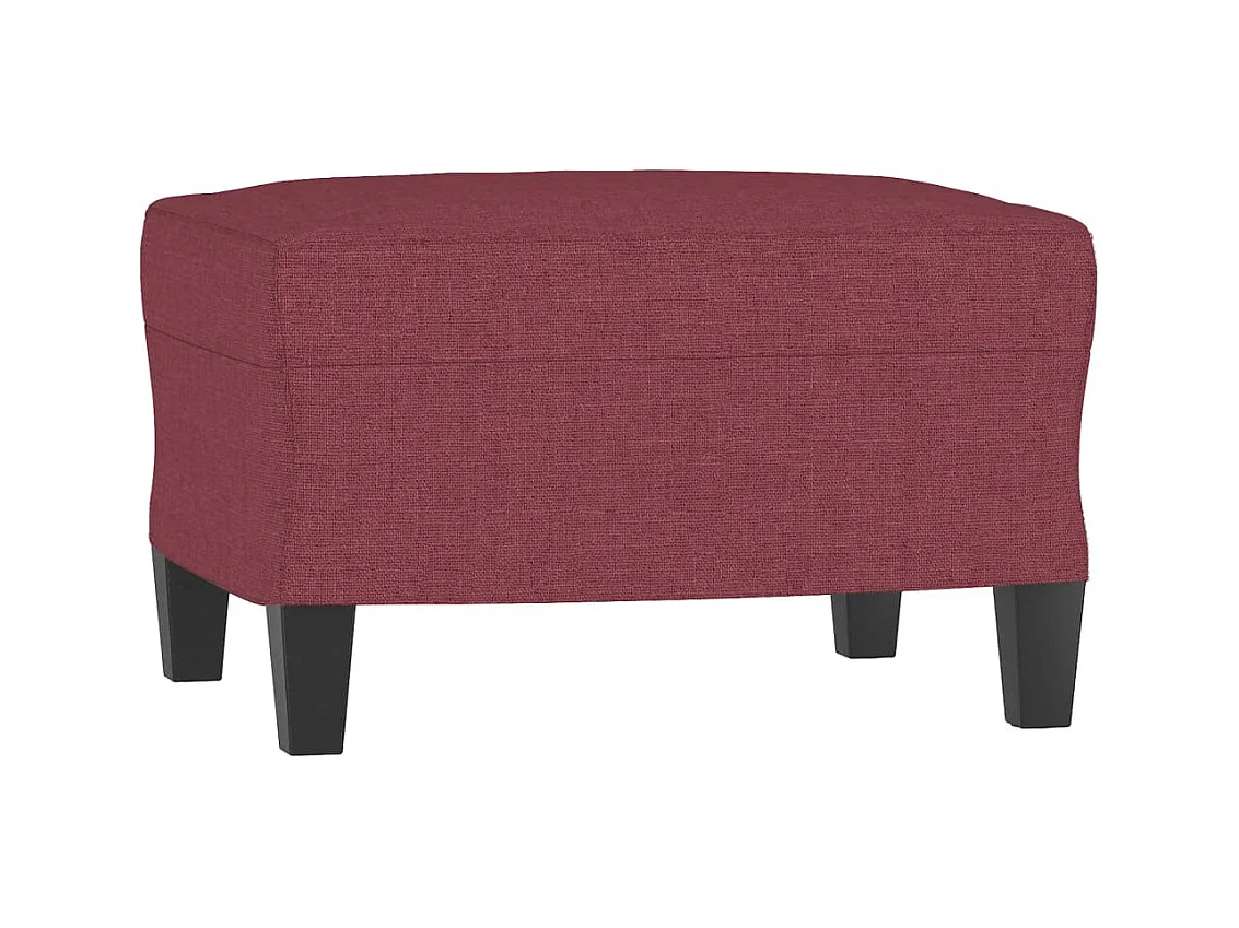 Fauteuil avec repose-pied Rouge bordeaux 60 cm Tissu FVBB56679