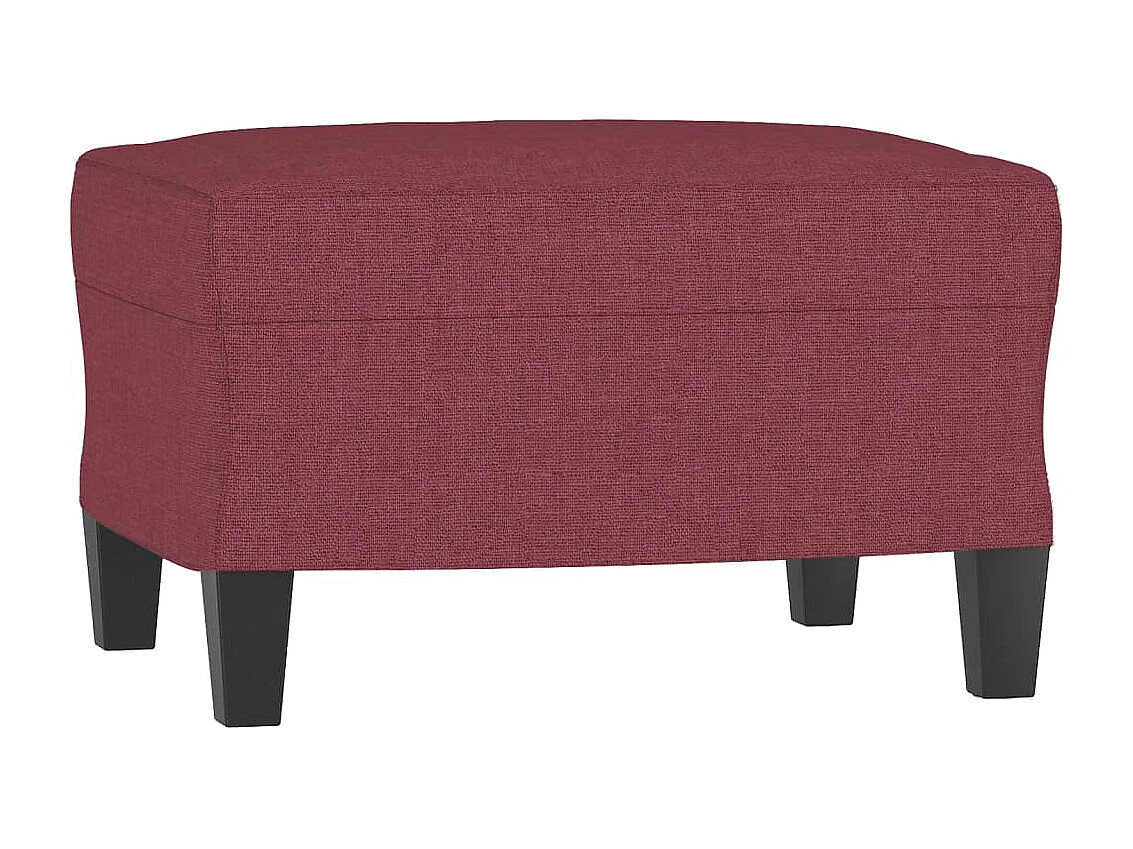 Fauteuil met voetenbank 60 cm stof wijnrood BE895106