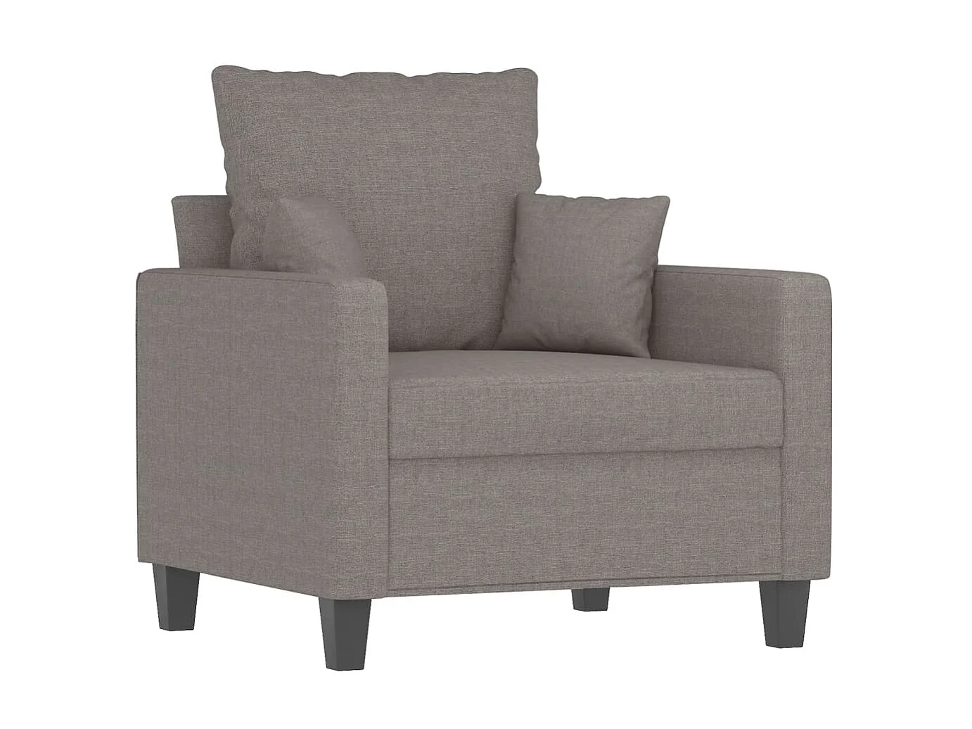 Fauteuil avec repose-pied Taupe 60 cm Tissu FVBB21861
