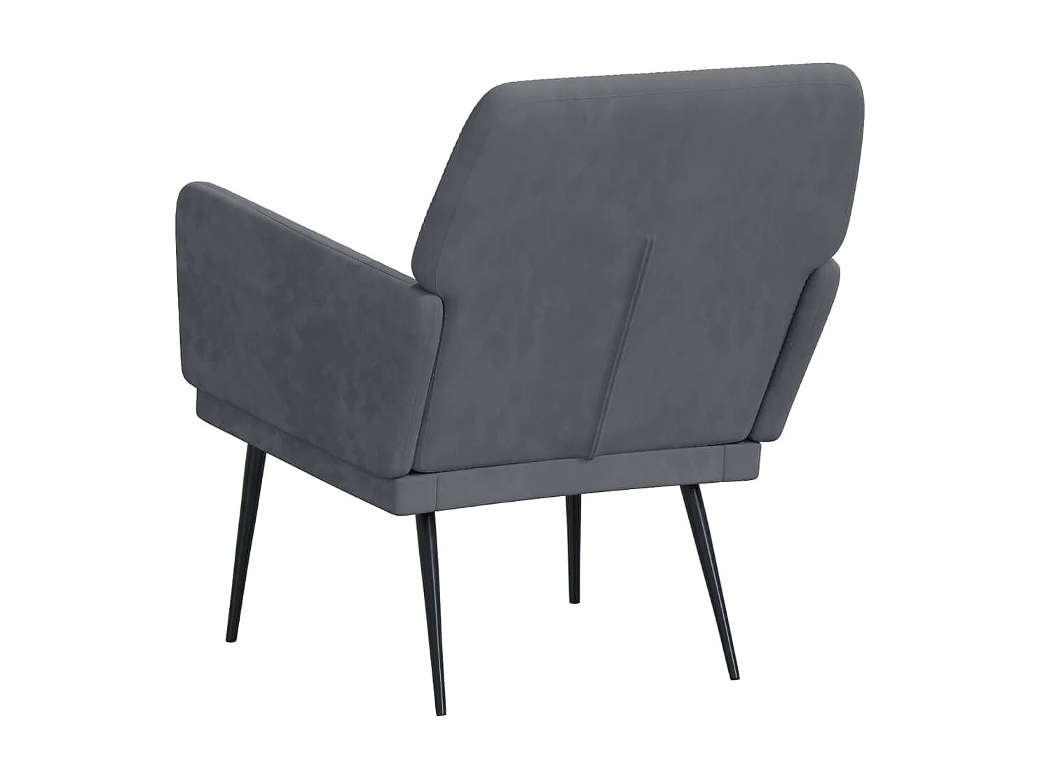 Sillón de terciopelo gris oscuro 62x79x79 cm ES37031