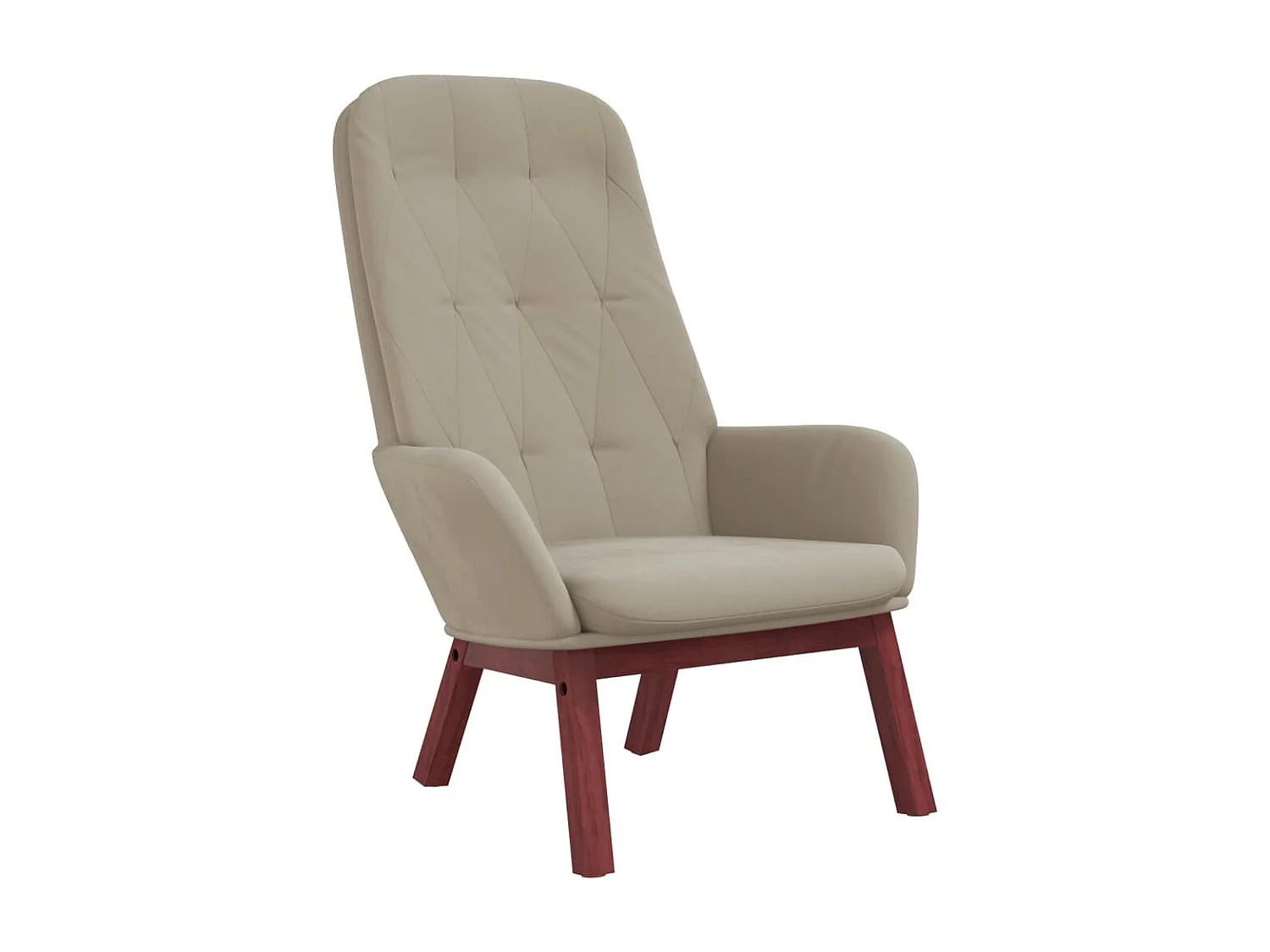 Fauteuil droit Gris clair Velours OIU9882