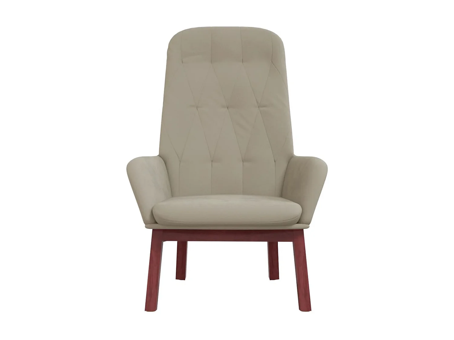 Fauteuil droit Gris clair Velours OIU9882