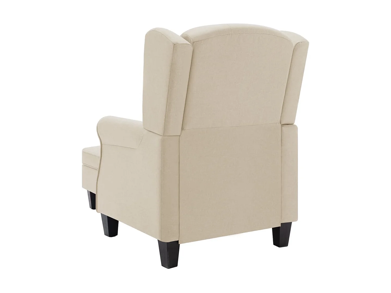 Fauteuil avec repose-pied Crème Tissu SEF17342