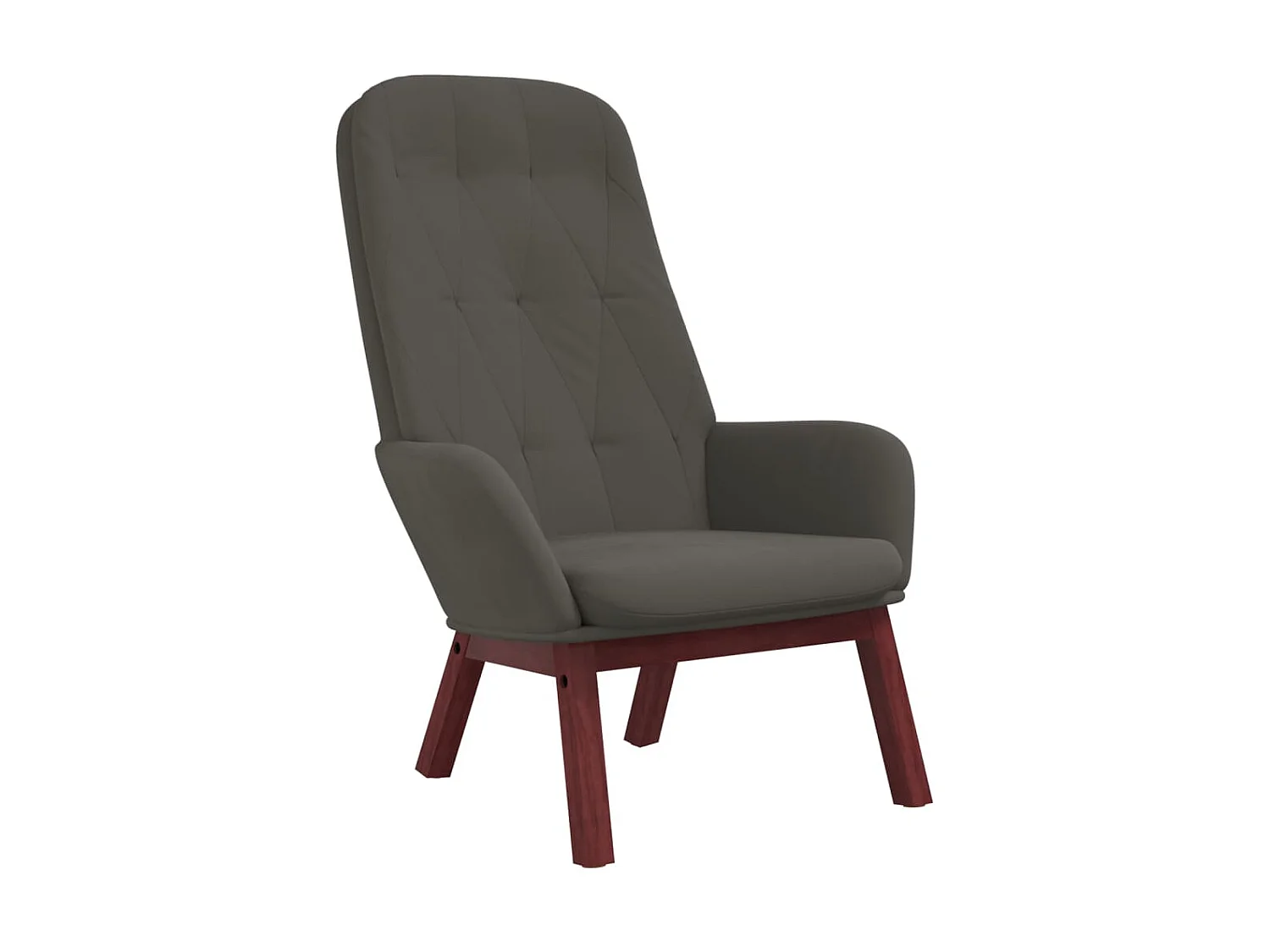 Cadeira de descanso veludo cinzento-escuro PT511619