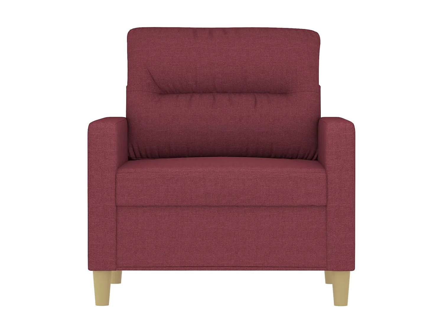 Fauteuil de salon Rouge bordeaux 60 cm Tissu OLA8213