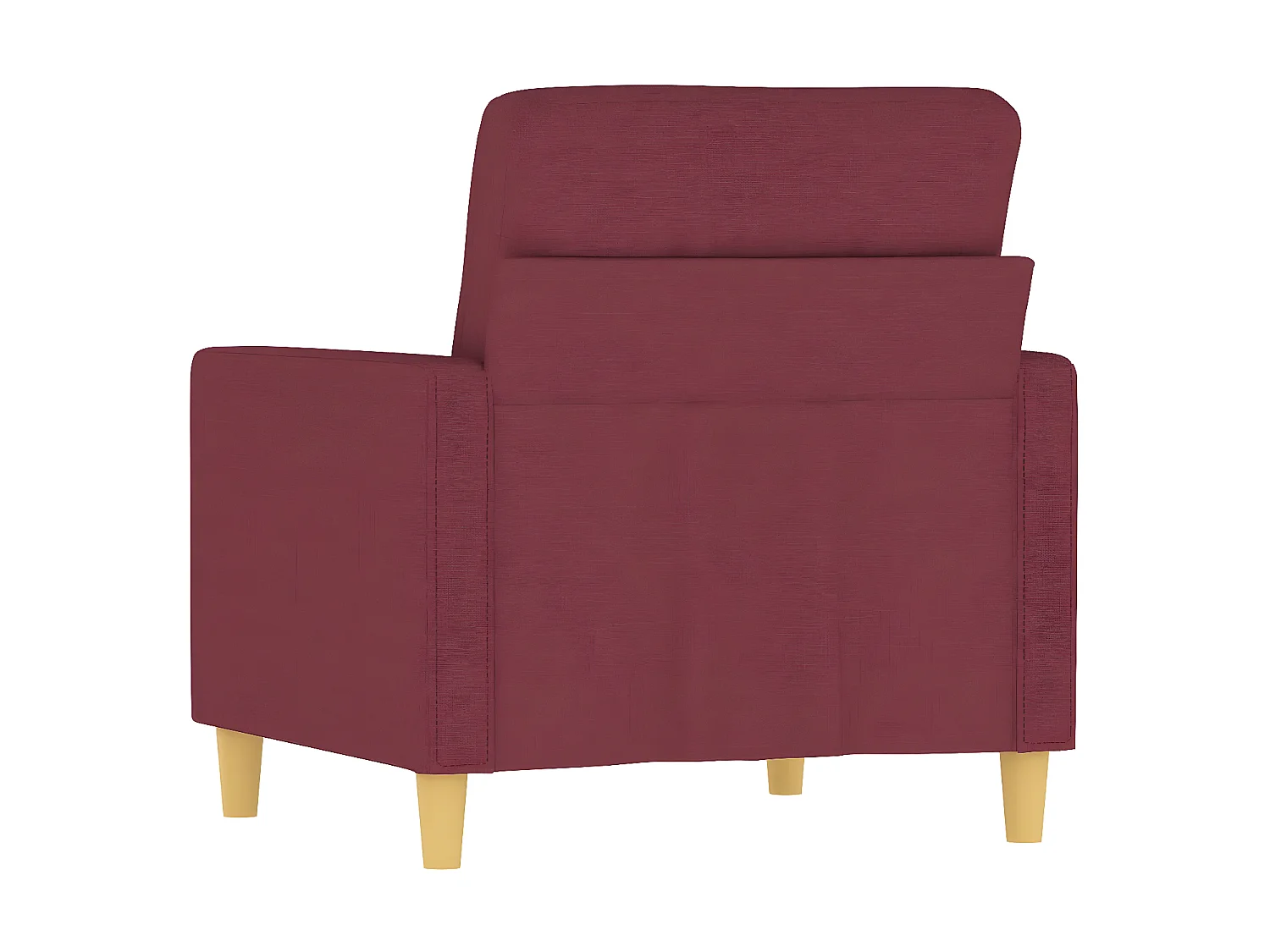 Fauteuil de salon Rouge bordeaux 60 cm Tissu OLA8213