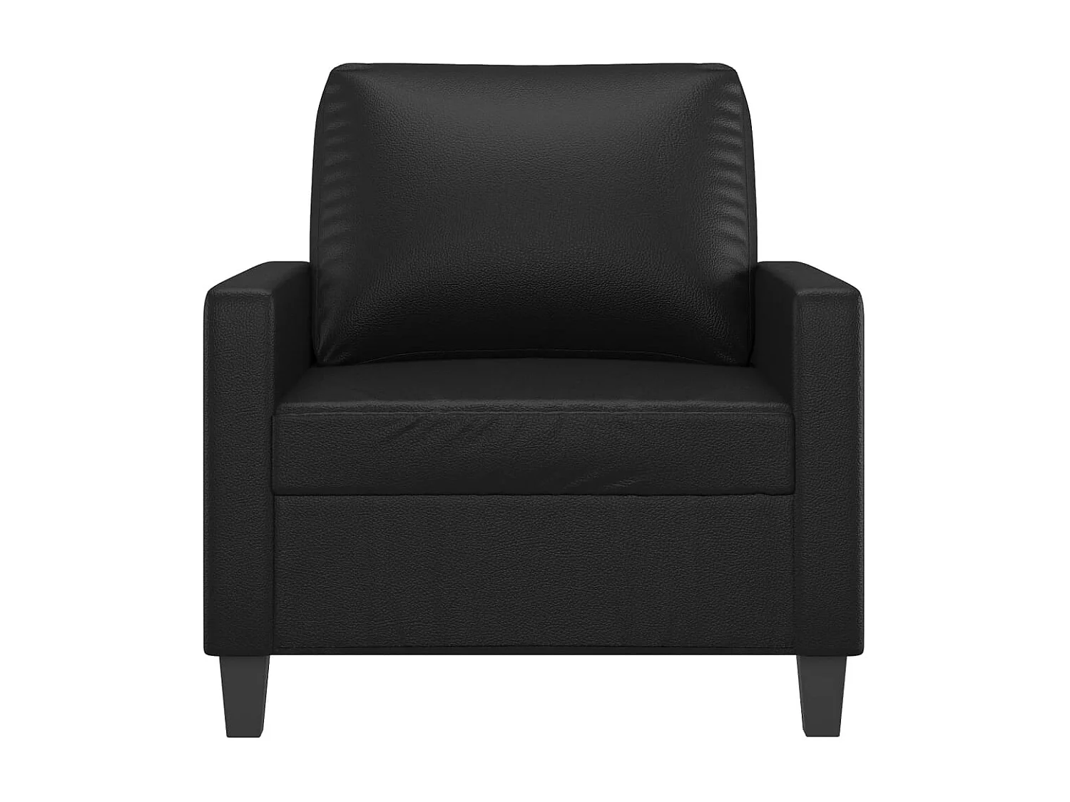 Fauteuil 60 cm kunstleer zwart NL925728