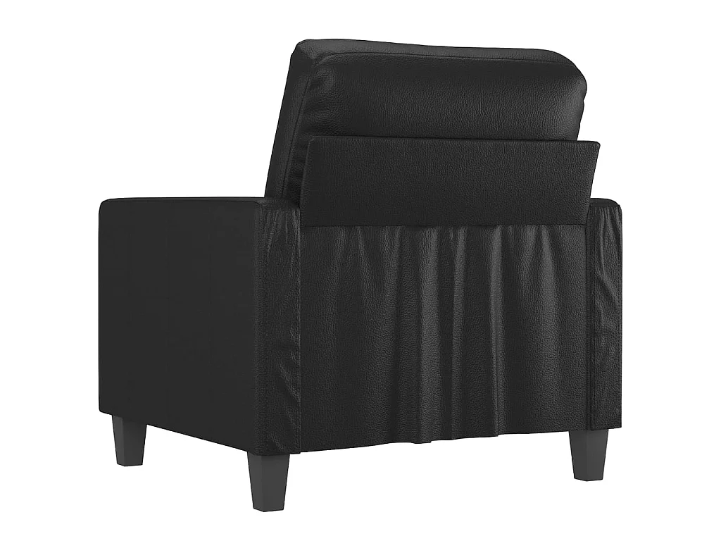 Fauteuil 60 cm kunstleer zwart NL925728