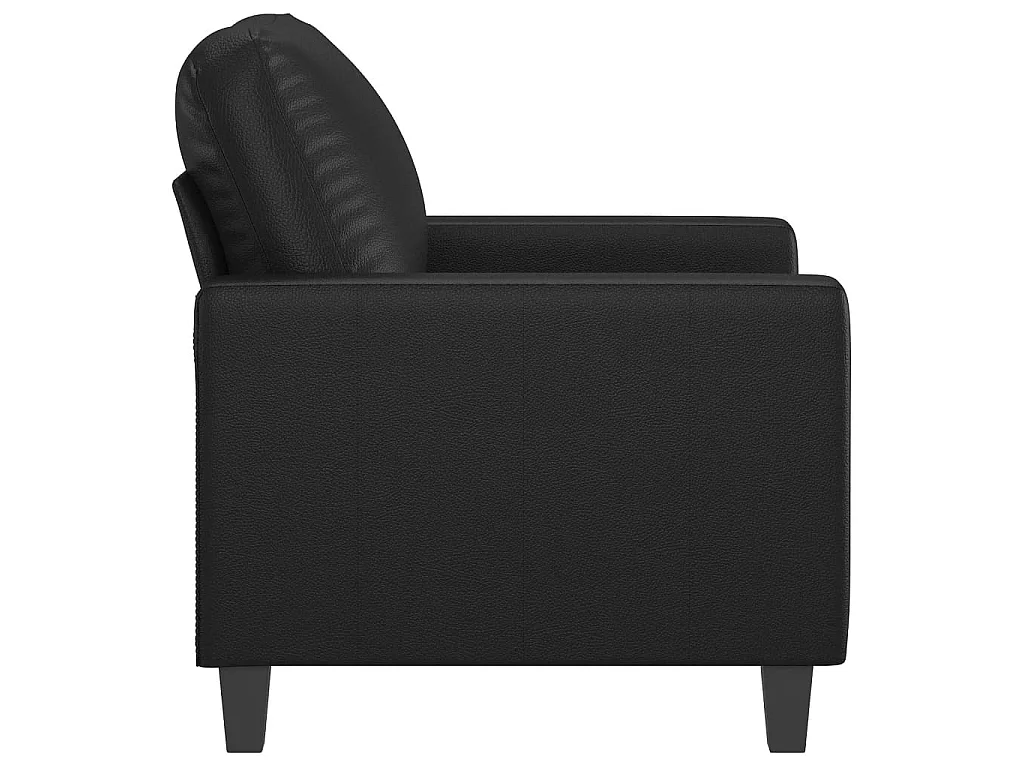 Poltrona couro artificial 60 cm preto PT453776