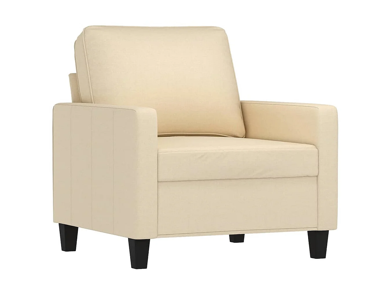 Fauteuil de salon Crème 60 cm Tissu FVBB90023