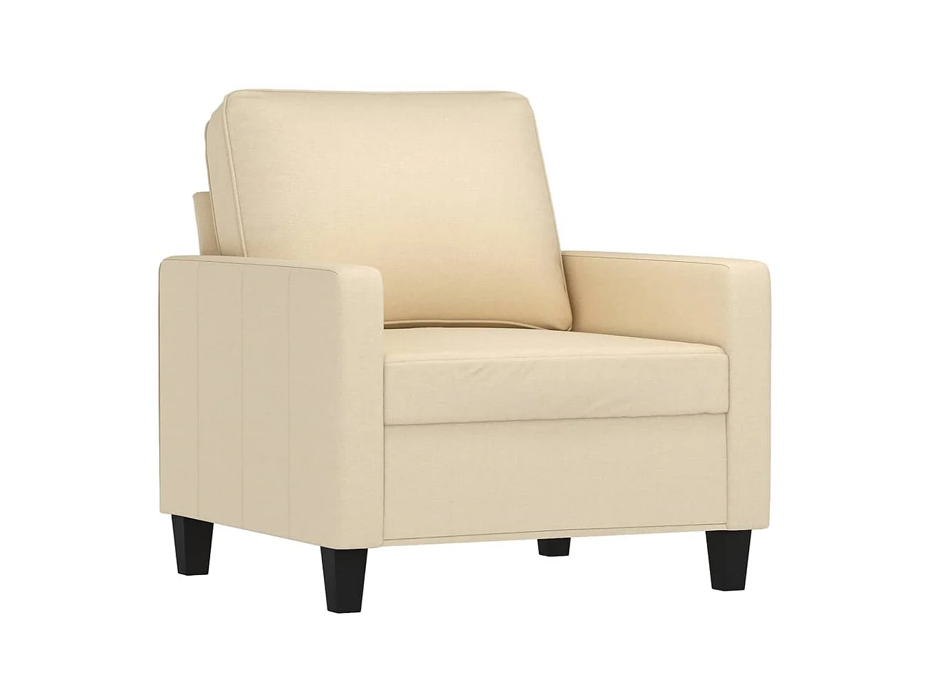 Fauteuil de salon Crème 60 cm Tissu FVBB90023